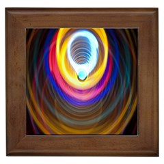 Colorful Glow Hole Space Rainbow Framed Tiles by Mariart