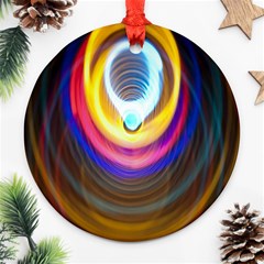 Colorful Glow Hole Space Rainbow Ornament (round)