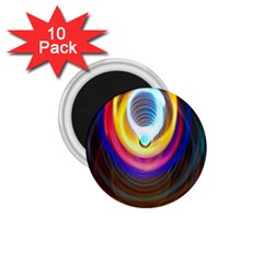 Colorful Glow Hole Space Rainbow 1 75  Magnets (10 Pack)  by Mariart