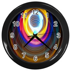 Colorful Glow Hole Space Rainbow Wall Clocks (black)