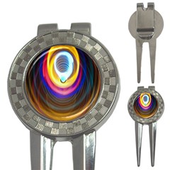 Colorful Glow Hole Space Rainbow 3-in-1 Golf Divots