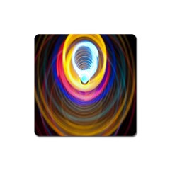 Colorful Glow Hole Space Rainbow Square Magnet by Mariart