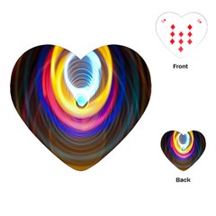 Colorful Glow Hole Space Rainbow Playing Cards (heart)  by Mariart