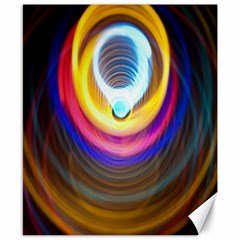 Colorful Glow Hole Space Rainbow Canvas 8  X 10 