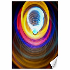 Colorful Glow Hole Space Rainbow Canvas 12  X 18  