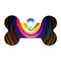 Colorful Glow Hole Space Rainbow Dog Tag Bone (one Side)