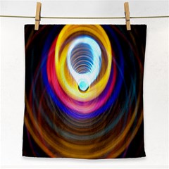 Colorful Glow Hole Space Rainbow Face Towel