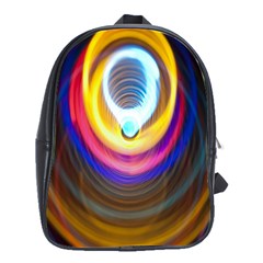 Colorful Glow Hole Space Rainbow School Bag (large)