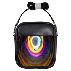 Colorful Glow Hole Space Rainbow Girls Sling Bags by Mariart