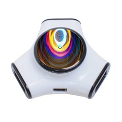 Colorful Glow Hole Space Rainbow 3-port Usb Hub by Mariart