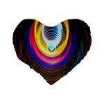 Colorful Glow Hole Space Rainbow Standard 16  Premium Heart Shape Cushions Back