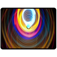 Colorful Glow Hole Space Rainbow Double Sided Fleece Blanket (large) 