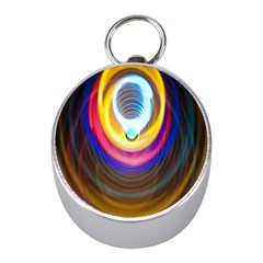 Colorful Glow Hole Space Rainbow Mini Silver Compasses by Mariart