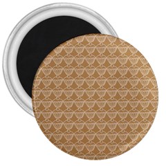 Cake Brown Sweet 3  Magnets by Mariart