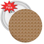 Cake Brown Sweet 3  Buttons (10 pack)  Front