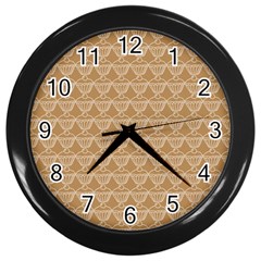 Cake Brown Sweet Wall Clocks (black) by Mariart