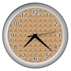 Cake Brown Sweet Wall Clocks (silver) 