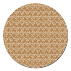 Cake Brown Sweet Magnet 5  (round) by Mariart