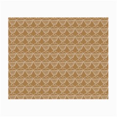 Cake Brown Sweet Small Glasses Cloth (2-side) by Mariart