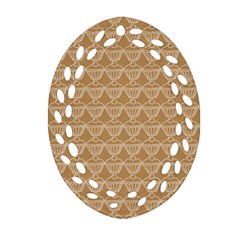 Cake Brown Sweet Ornament (oval Filigree)