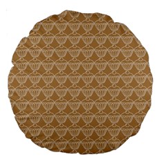 Cake Brown Sweet Large 18  Premium Round Cushions