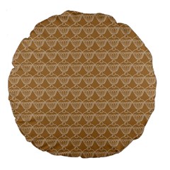 Cake Brown Sweet Large 18  Premium Flano Round Cushions