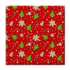 Ginger Cookies Christmas Pattern Tile Coasters by Valentinaart