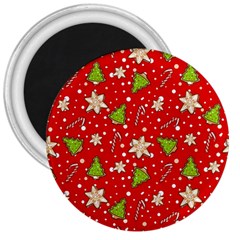 Ginger cookies Christmas pattern 3  Magnets