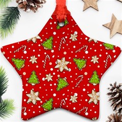 Ginger cookies Christmas pattern Ornament (Star)