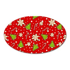 Ginger cookies Christmas pattern Oval Magnet