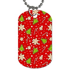 Ginger cookies Christmas pattern Dog Tag (One Side)