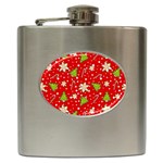 Ginger cookies Christmas pattern Hip Flask (6 oz) Front