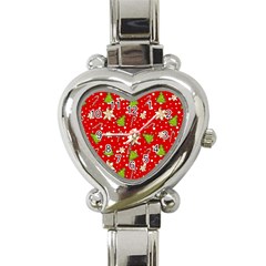 Ginger cookies Christmas pattern Heart Italian Charm Watch