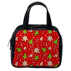 Ginger cookies Christmas pattern Classic Handbags (One Side)