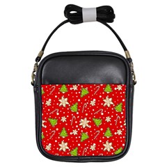 Ginger cookies Christmas pattern Girls Sling Bags