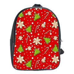 Ginger cookies Christmas pattern School Bag (XL)