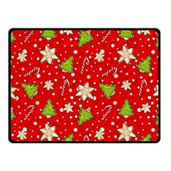 Ginger cookies Christmas pattern Double Sided Fleece Blanket (Small) 