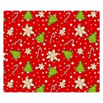 Ginger cookies Christmas pattern Double Sided Flano Blanket (Small)  50 x40  Blanket Back