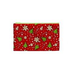 Ginger cookies Christmas pattern Cosmetic Bag (XS)