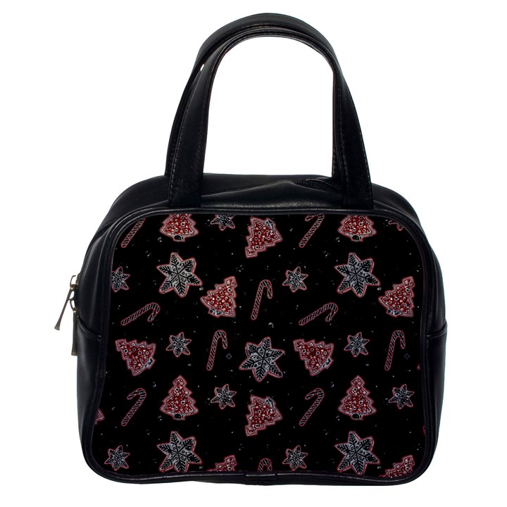 Ginger cookies Christmas pattern Classic Handbags (One Side)