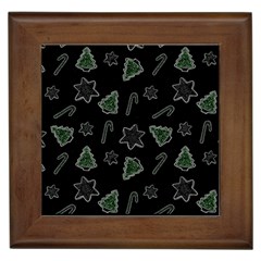 Ginger Cookies Christmas Pattern Framed Tiles