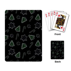 Ginger Cookies Christmas Pattern Playing Card by Valentinaart