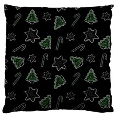 Ginger Cookies Christmas Pattern Large Cushion Case (one Side) by Valentinaart