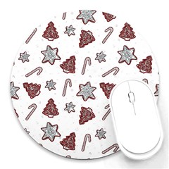 Ginger Cookies Christmas Pattern Round Mousepads