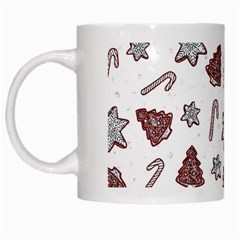 Ginger Cookies Christmas Pattern White Mugs