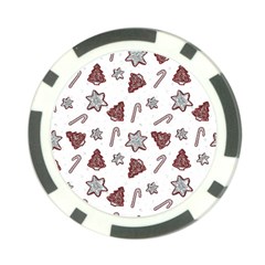 Ginger Cookies Christmas Pattern Poker Chip Card Guard by Valentinaart