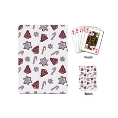 Ginger Cookies Christmas Pattern Playing Cards (mini)  by Valentinaart