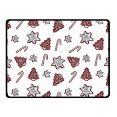 Ginger Cookies Christmas Pattern Double Sided Fleece Blanket (small)  by Valentinaart