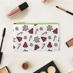 Ginger Cookies Christmas Pattern Cosmetic Bag (xs) by Valentinaart