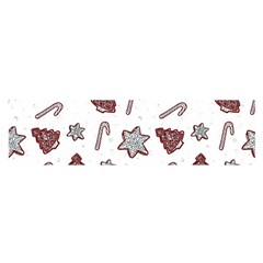 Ginger Cookies Christmas Pattern Satin Scarf (oblong) by Valentinaart